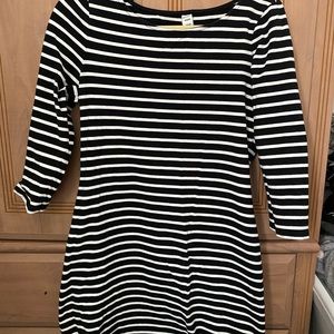 black and white striped dress with cute details!